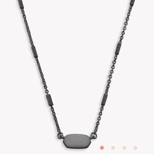 Kendra Scott Fern Necklace in Gunmetal